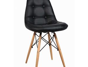 Καρέκλα Amanta Μαύρο 10-0082 46X51X82cm Σετ 4τμχ