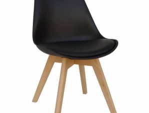Καρέκλα Logan Plus Μαύρη 10-0015 48X58X81cm Σετ 4τμχ