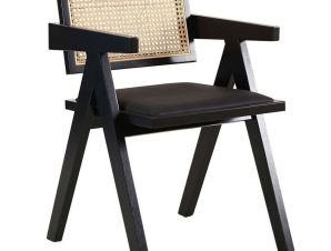 Καρέκλα Samurai 03-1084 50x50x80cm Natural-Black