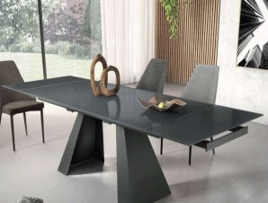 Τραπέζι Επεκτεινόμενο Pisa 180x90x76cm Anthracite Capodarte