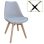 Καρέκλα Martin ΕΜ136,40 Grey 49x54x82cm Σετ 4τμχ