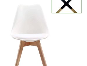 Καρέκλα Martin ΕΜ136,10 White 49x54x82cm Σετ 4τμχ