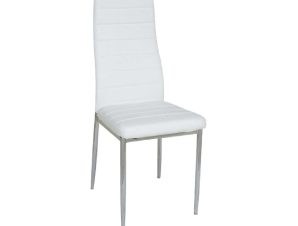 Καρέκλα Aliana White Χρωμίου11-1365 41X50X96 cm Σετ 6τμχ