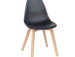 Καρέκλα Loft Plus Black 10-0095 46X53X85 cm Σετ 4τμχ