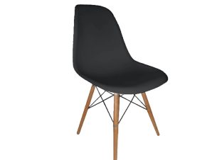 Καρέκλα Art Wood Black EM123.2P 46X53X81 cm Σετ 4τμχ