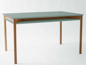 Τραπέζι Επεκτεινόμενο Με Ραφάκι Zeen ZEENEXTBE17 140x90x75/200x90x75cm Sage Green